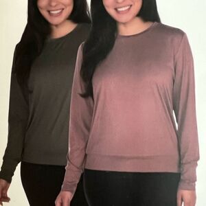 NWT Lukka Lux Ladies Long Sleeve Active Tee 2 Pack